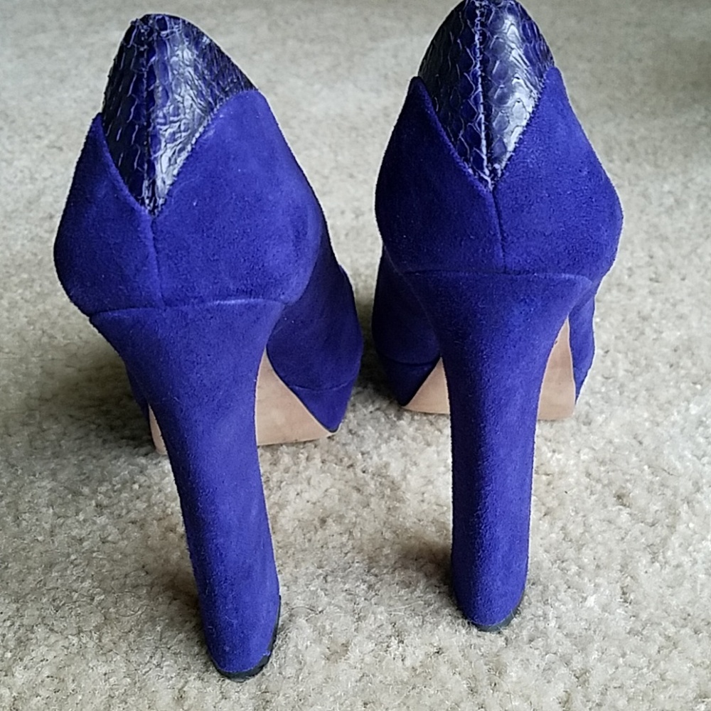 Sam Edelman Suede Platform Open Toe Angled Heels - image 3